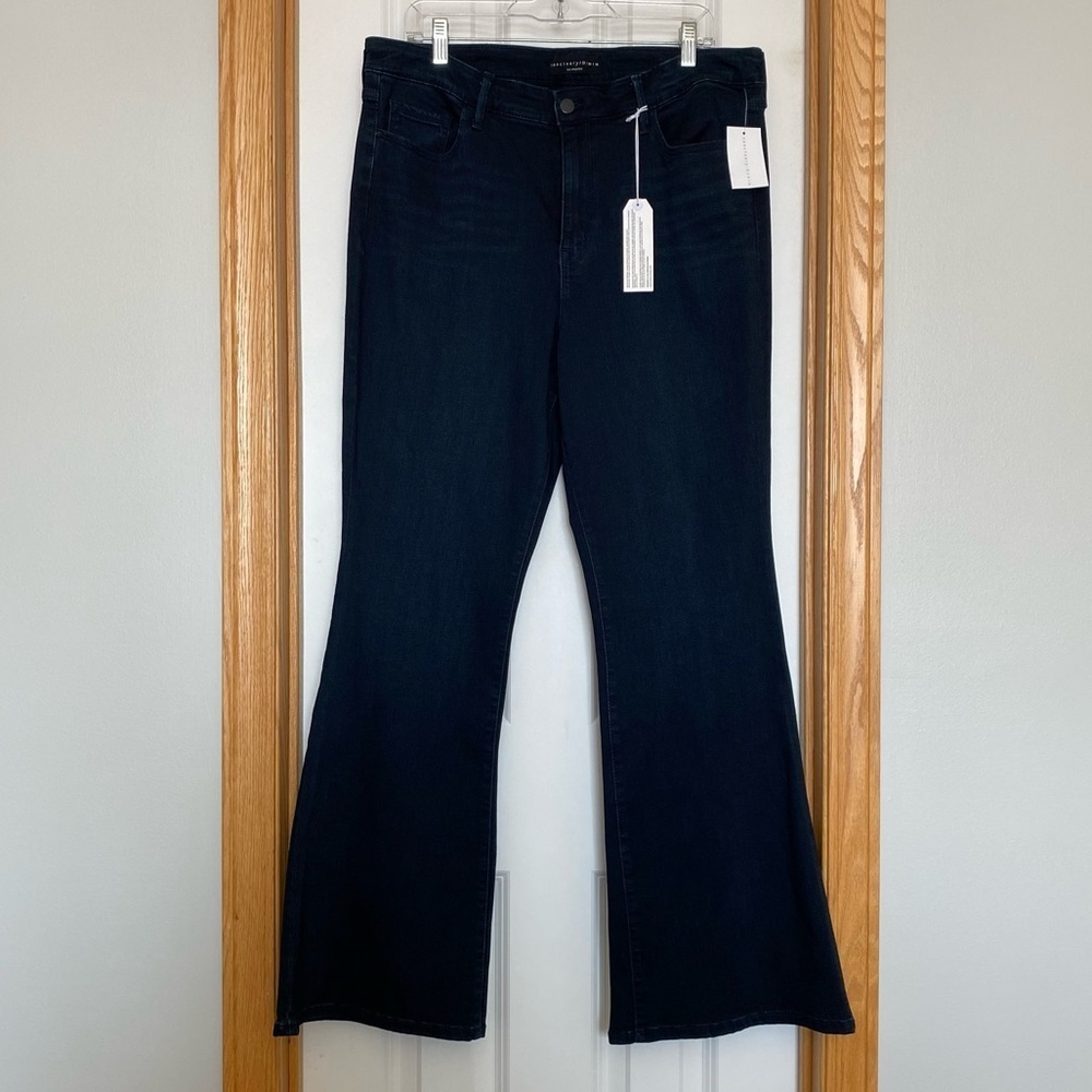 Sanctuary High Rise Demi Boot Flare Jeans in Nighthawk Size 18W